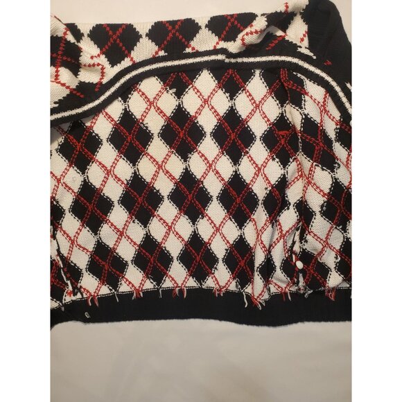 IZOD Vintage Argyle Sweater, women,s Small, 100% Cotton - Picture 6 of 11